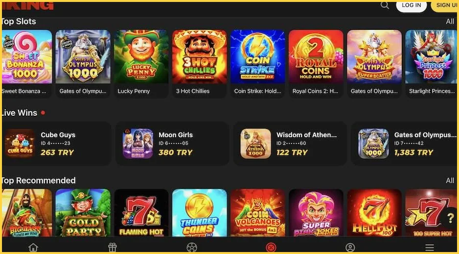 1King Bet slot lobisi: popüler slotlar ve canlı kazançlar – platform içi görünüm 1King Bet slot lobisi: popüler slotlar ve canlı kazançlar – platform içi görünüm